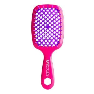 UNbrush Detangler Hair Brush for Wet or Dry Hair in Neon Pink